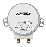 ersatzteile mikrowelle privileg Frequenz: 50 Hz QINGRUI Ersatzteile AC 220V-240V 4W 50Hz CW/CCW Mikrowellen Drehscheibe drehen Tabelle Synchronous Motor TYJ50-8A7 D Welle 4 RPM stark und robust