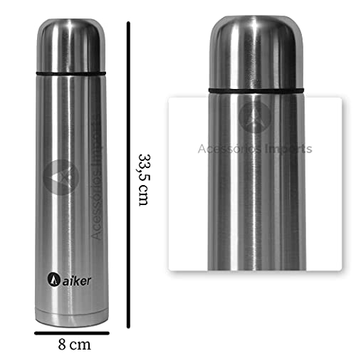 Garrafa Térmica Aço Inox Inquebrável Quente E Frio 1 Litro