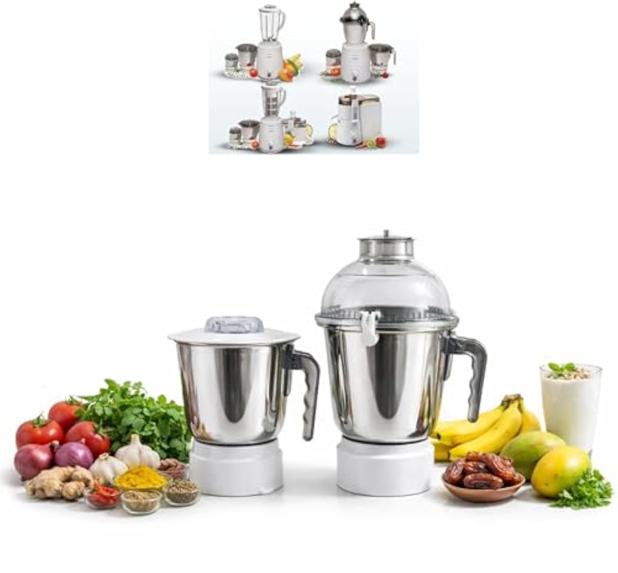 Mixer Grinder Jar Combo Compatible with Sujata, 1000ml & 1500ml