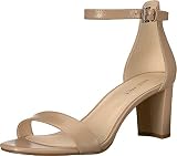 Nine West Women's Pruce Heeled Sandal, Natural Leather, 7