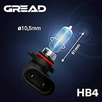 Gread - HB4 Lampe Auto HB4 12V 55W - super-white - Frontscheinwerfer 8500k E-Prüfzeichen eintragungsfrei - Xenon Optik - 2 Stück – Ansicht 4