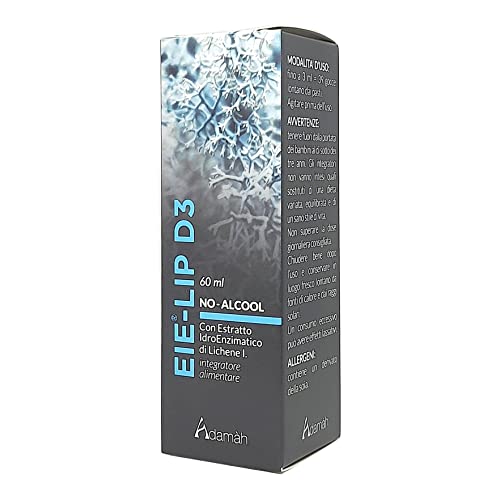 D3 60 ml ADAMAH | EIE-LIP D3 Integratore con Estratto IdroEnzimatico di Lichene