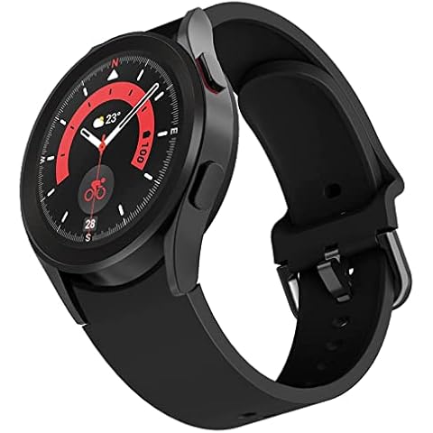 TOPsic Strap Samsung Galaxy Watch 5, 20mm Silicone Band Sport Straps for Samsung Galaxy Watch 5 40mm 44mm/Galaxy Watch 5 Pro 45mm/Galaxy Watch 4 40mm 44mm/Galaxy Watch 4 Classic 42mm 46mm Wristband Cover