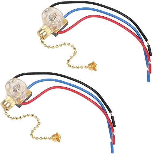 XYWHPGV Pull Chain Switch SPDT for Ceiling Fan Lamp with 10cm Pull Chain Gold 2(3d3d9 5a943 3f7bd 47564 98fc9 ddd70
