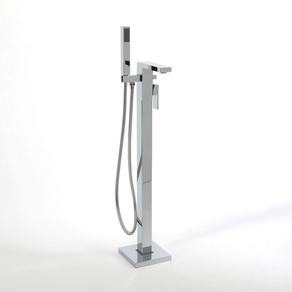 Milano Chrome Arvo Freestanding Bath Shower Mixer Tap Hand Shower Handset