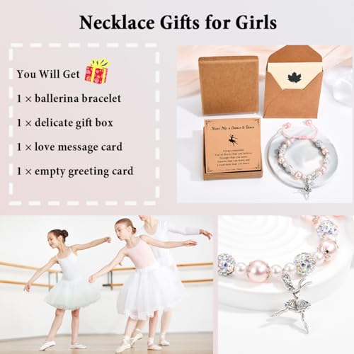Dance Recital Gifts for Girls, Ballet Dancer Ballerina Bracelet Jewelry for Daughter Granddaughter Niece Friends Dance Team4