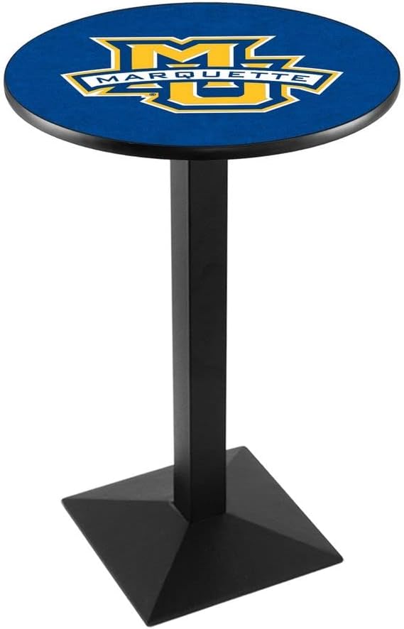 Holland Bar Stool Co. L217-42" Black Wrinkle Marquette Pub Table with 36" Dia. top