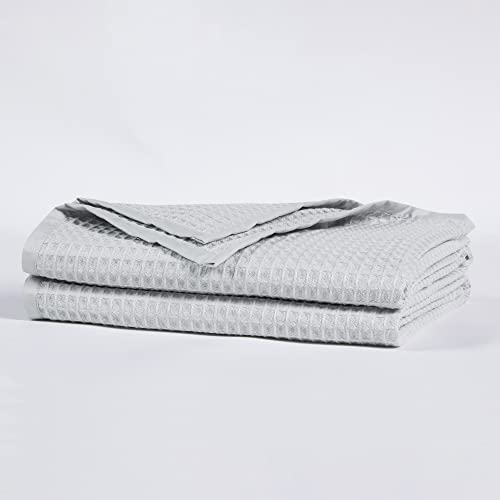 Doz Premium Organic Bamboo Cotton Waffle Bed Blanket, Throw Blanket For Couch And Sofa Blanket, Lightweight And Ultra Soft, Breathable, Summer Blanket For Hot Sleepers (Dove, Throw (50"X70")) #TOP2