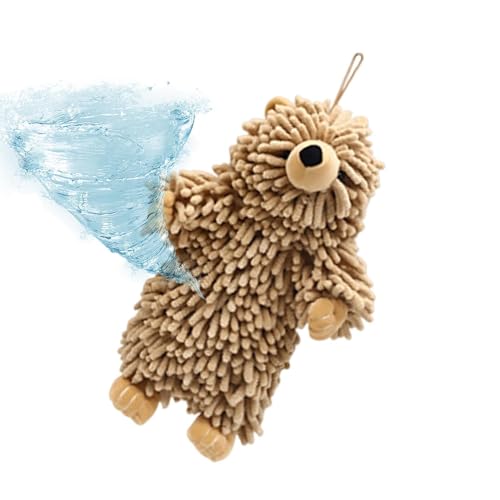 Toalla de mano con forma de oso de chenilla ultra absorbente para baño y cocina 8