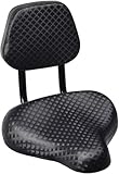 Extra Weicher Fahrradsattel Mit Rückenlehne,Atmungsaktiv Ergonomischer Touring Sattel Gefedert Fahrrad Komfort Kunstleder Fahrrad Fahrradsattelsitz,Schwarz