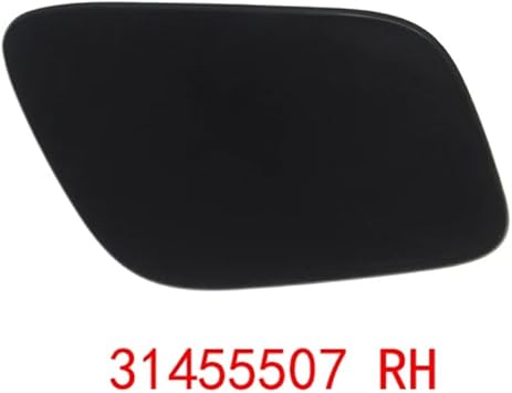 Headlight Washer Cover Cap Pair 39794062 39794078 Compatible with Volvo for S60 for MK3 2019-2022 Front Bumper Headlamp Washer Nozzle Cover Left Right Unpainted Black Plastic