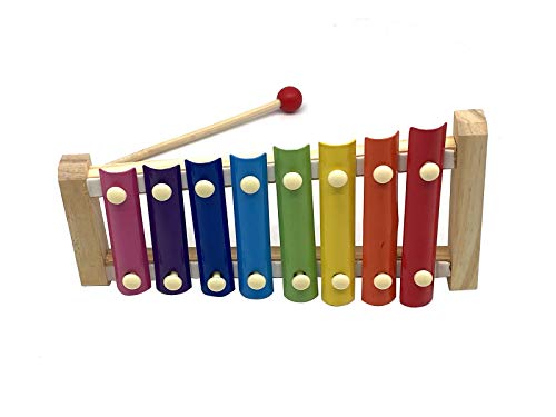 Dongshop Xylophone For Toddlers 1-3 Years Old,Wooden Baby Xylophone With Child Safe Mallets Percussion Early Educational Musical Toy Gift For Kids Girls Boys (Rainbow Color) #TOP2