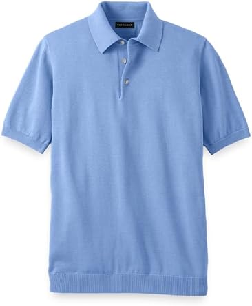 Paul Fredrick Mens Supima Cotton Three Button Polo