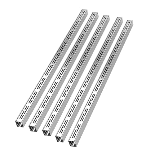 WQPMNYG Stainless Steel Driveway Drainage Channel - Heavy-Duty Rainwater Management with Metal Grating for Concrete & Underground Installations, Prevent Flooding, Durable & Efficient