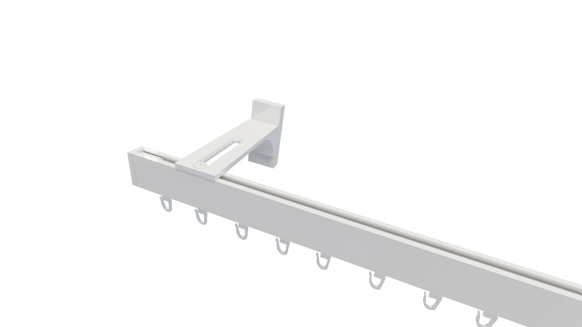 Produktbild von Integra Gardinenschienen-Mittelwinkel – Einzeln, Weiß | Für Schienen Von 37 Bis 62 Mm | Aus Emailliertem Stahl
