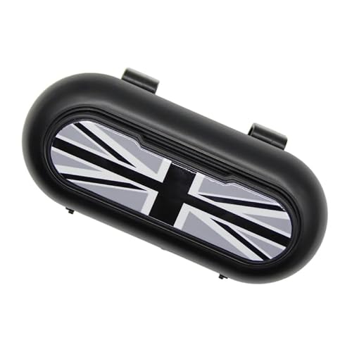 ANZIWU Car Sunglasses Holder, Black Sunglasses Holder for Car Visor, Glasses Storage Box Sun Glasses Case Organiser for Most Car Models Interior Accessories (Black)