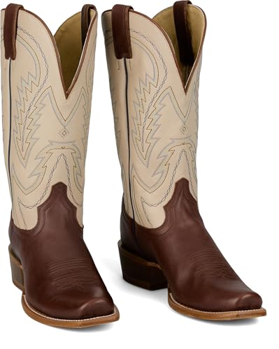Tony Lama Beau 13" Western Men's Boot - Signature Stitchwork, Clean Shape, Durable Build And Comfortable Fit For Work, Brown - 7.5 EE