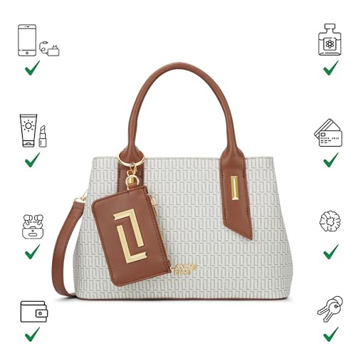 Image of Lavie Luxe Women's Monogram Rumba25 Handbag | Handbag for Work | Ladies Purse | Stylish Shoulder Bag | Gift for Women