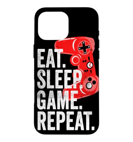 Video Games Eat Sleep Game Funny Gamer Boys Teens Gift Magnetic Case for iPhone 16 Pro Max