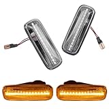Turn Signal Lamp Led Front Fender Side Marker Light Compatible with Honda Civic CRV Ballade Domani Prelude Partner Orthia Integra (Crystal)