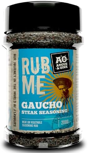 Rub Me BBQ Seasoning | Gaucho Flavour | Authentic Argentine Asado Experience | Perfect for Grilling Beef & Lamb | Gluten-Free | 200g