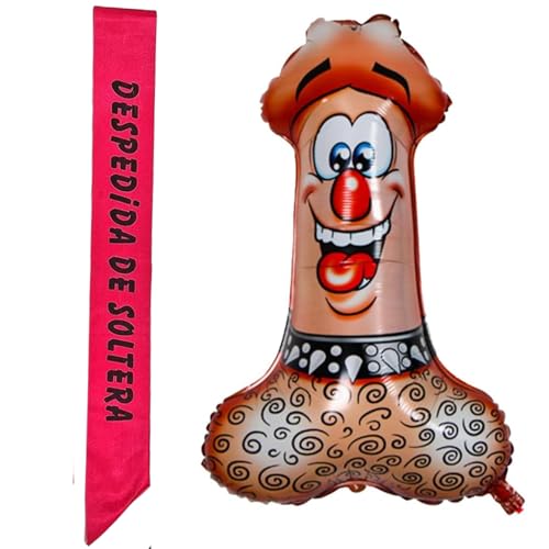 Set Globo y Banda Novia Boda Despedida de Soltera - Decoración Fiesta Party | Kit de Decoración para Novia, Accesorios para Fotos, Ducha y Celebración