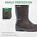 GIEESHIELD Men's Rain Boots Steel Toe PVC Rubber Boots - Waterproof Slip-Resistant Garden Fishing Outdoor Knee High Work Boots for Construction, Agriculture, Industrial & Heavy Duty, Size 9