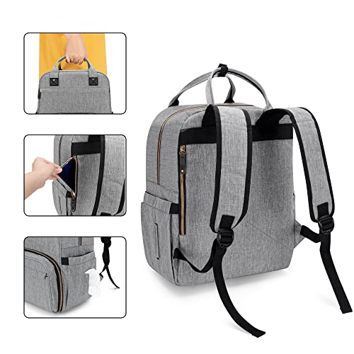 Fasrom Breast Pump Bag Backpack For Working Moms, Pumping Carrying Bag With Laptop Sleeve, Gray (Empty Bag Only) #TOP3