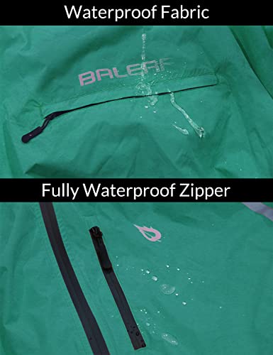 Foto von BALEAF Fahrradjacke Herren Regenjacke Wasserdicht Atmungsaktiv Wanderjacke Windbreaker Outdoor Jacken Leichte Windjacke Trekking Regenjacke Radjacke Grün XXL