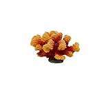 Taoxekoro Arrecife de coral naranja, decoración de ambiente tropical para tanques marinos, adorno ideal para peces ornamentales, vibrantes peceras para paisajismo y manualidades