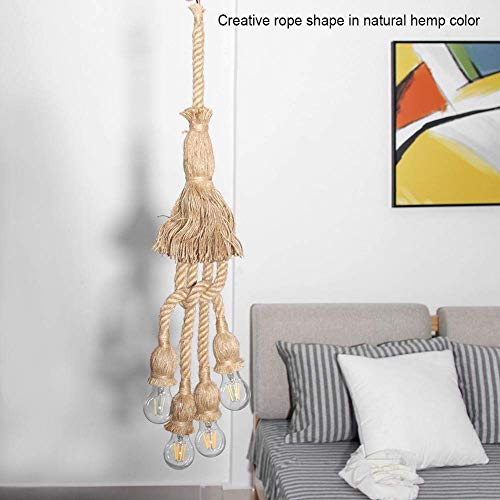 Base plafonnier vintage corde chanvre solution luminaire long 2m 85-265V E27