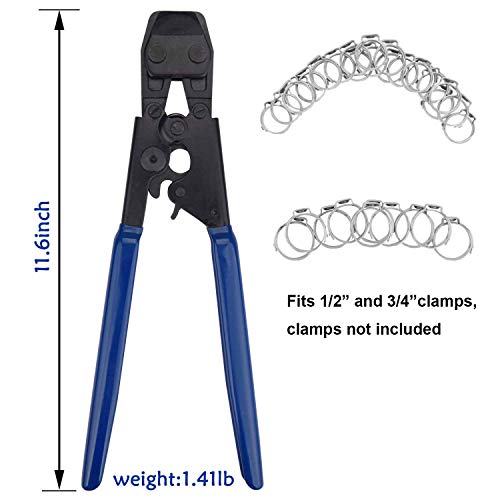 DUSICHIN DUS-500 PEX Crimping Tools Cinch Clamp Tools for Fastening Stainless Clamps Sizes from 3/8 Inch - 1 inch - Thumbnail 6