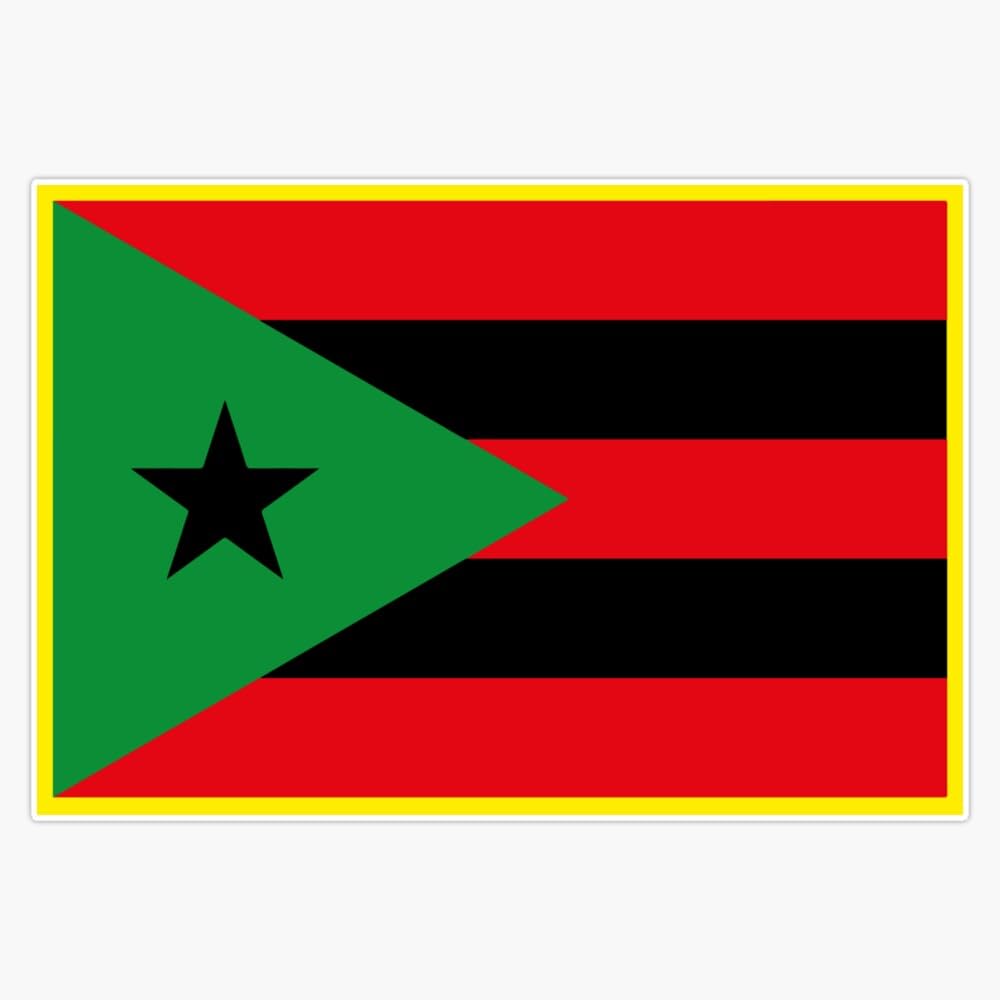 Afro Puerto Rican Flag Sticker Bumper Sticker Vinyl Decal 5"