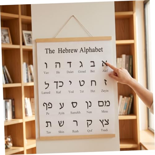 SHINYPASING Hebrew Language Learning Poster 20x16 White Paper and Wood Educational Alphabet Chart for Beginners with Consonant Labels and Right-to-left Reading Indication, for Homeschool - Image 6