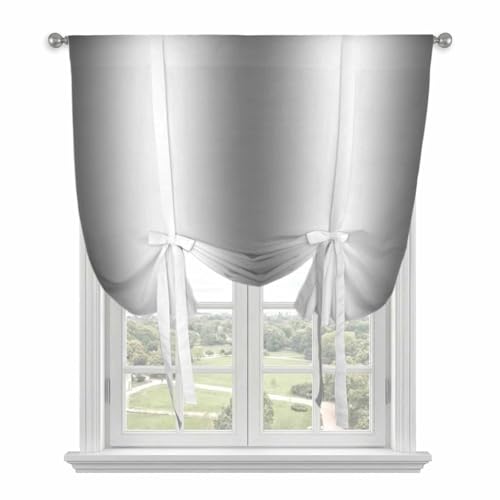 LOVE HOME DAY Tie Up Curtains for Kitchen Windows,Modern Watercolor