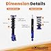 maXpeedingrods Coilovers for Honda Civic 2006-2011, for Acura CSX 2006-2011, Height Adjustable Coilovers Suspension Kit, Preset Damping Shock Absorber Struts Lowering Kit Blue