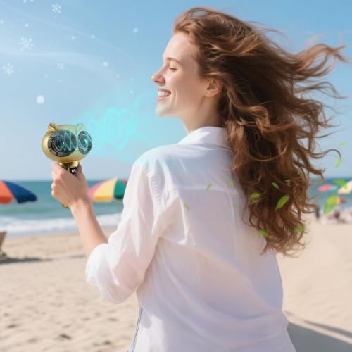 Soplador de aire recargable y ventilador portátil de mano con batería de 3000 mAh de 10 cm 3