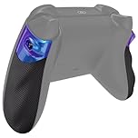 eXtremeRate Flexor Rubberized Side Rails Grips Trigger Stop Kit for Xbox Series X/S Controller, Ergonomic Trigger Stopper Handle Grips for Xbox Core Controller – Diamond Textured Chameleon Purple Blue