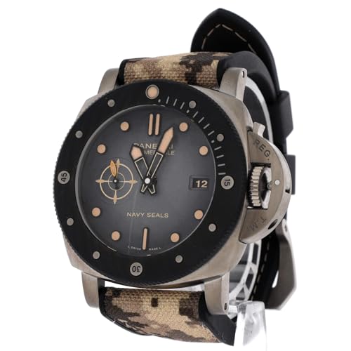 Pre-Loved Submersible Navy Seals Titanio Limited Edition Automatic Watch Brushed Titanium with Carbotech 473