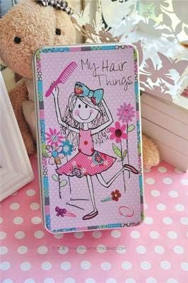 23X12X7cm Rectangle cute style biscuit storage box decoration gift box food tin box