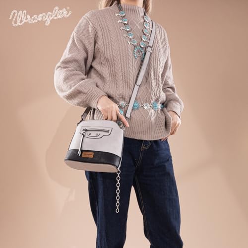 Image of Wrangler Cow Print Crossbody Bag for Women Western Cross Body Purse with Signature Strap