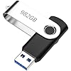 Geshenhansen USB Memory Sticks 982GB Fold Storage USB Stick 1 Pack Rotate USB 3.0 Flash Drive Large Capacity Thumb Drive Pen Dive for PC ablet Computer Laptop (Black Silver)