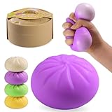 Squishy Dumpling Sensory Toys Mystery Dumpling Squishy Stress Relief Fidget Easter Gifts for Kids & Adults Anxiety Relief Squeeze Toy for Boys and Girls Easter Basket Stuffers for Teens (Purple)