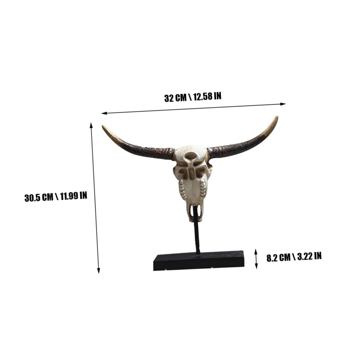 HEALEEP Craft Ox Head Ornament Retro Funny Creative Ox Horn Model Decoration for Home Store Bar for Living Bedroom Decor