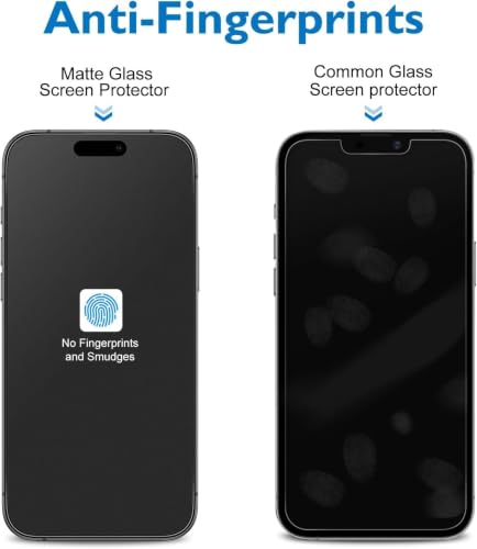 Image of Matte Tempered Glass Screen Protector compatible with iPhone 15 Pro Max Anti-Glare Finish (6.78 Inch) With Edge-to-Edge Protection Coverage and Easy Installation Kit [MATTE] [Pack of 1]