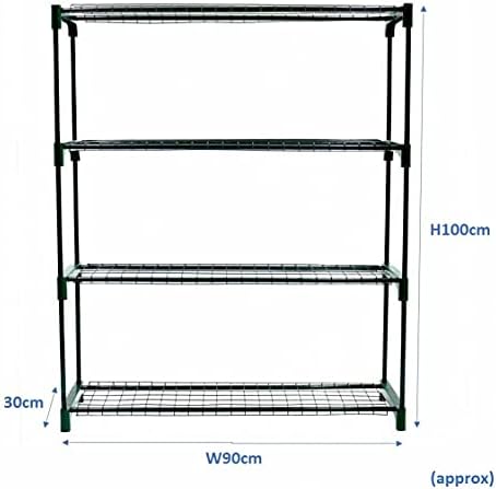 Livingshire 4 Tier Greenhouse Staging and Shelving Racks | Free Standing Outdoor Plant Stand | Tiered Garden Plants Rack for Potting, Pots or Trays | 2 x 4 Tier Greenhouse Staging