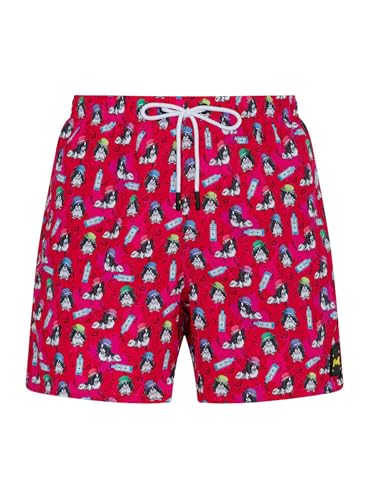 Maillot de bain homme F**K rouge anti-irritation short de plage confortable