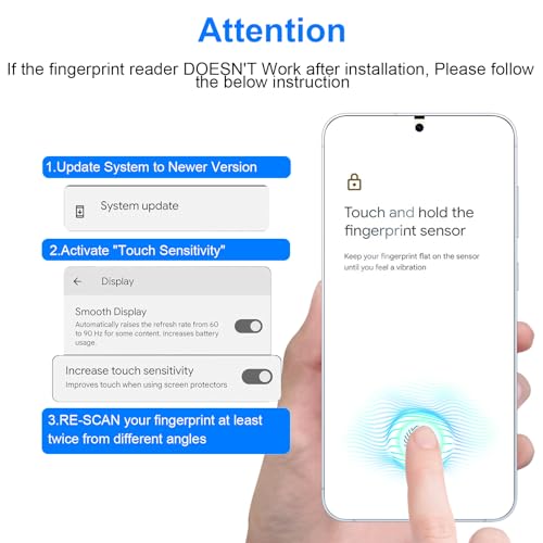QUESPLE 2 Pack for Samsung Galaxy S25 Anti-Glare Matte TPU Screen Protector, Smooth and Responsive Touch Screen Protector Film for Gamming, [Support Fingerprint Unlock] [Self-Healing] by QUESPLE - Used condition - Image 6