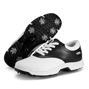 FitVille Mens Golf Shoes Extra Wide Fit with Spikes Professional Spiked Golf Shoes for Men V1