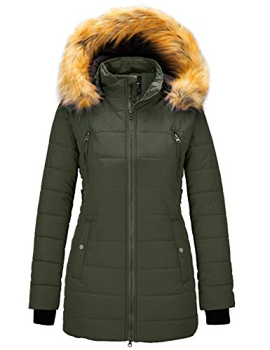 Women's Warm Winter Quilted Parka by Wantdo - Thicken Puffer Jacket for Cold Weather
